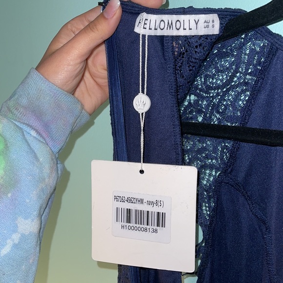 HELLOMOLLY ‘One in A Million’ Mini Dress - Navy - Picture 5 of 6